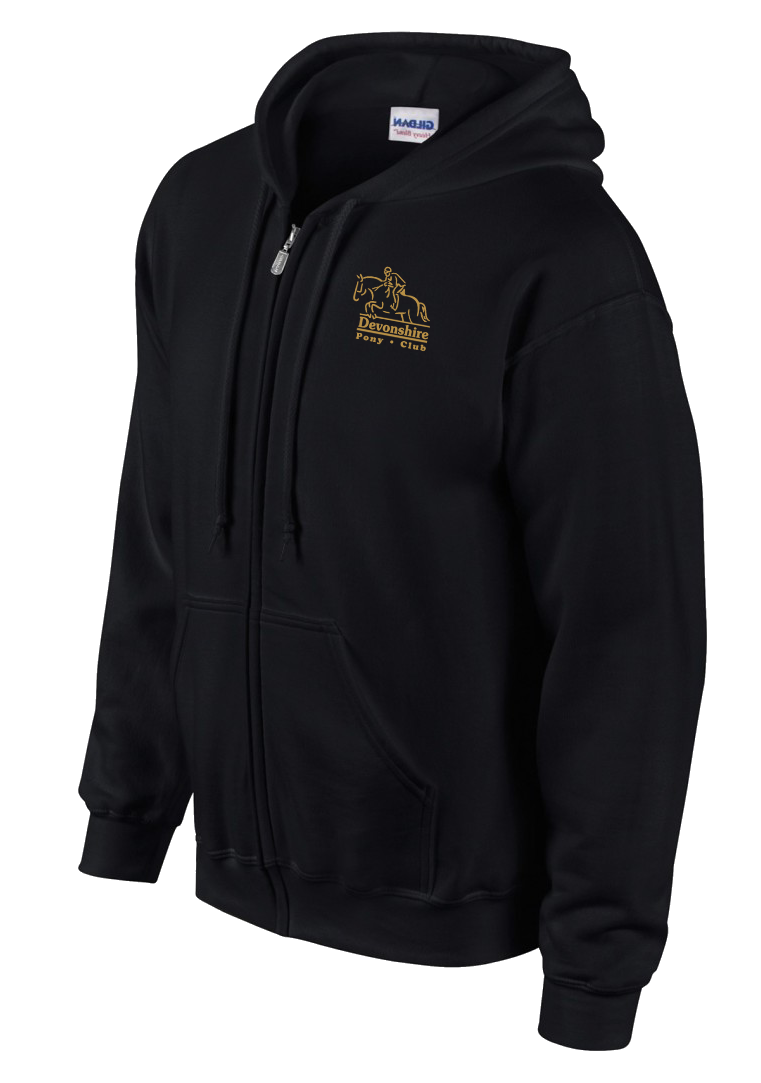 Devonshire Pony Club Zippered Hoody.