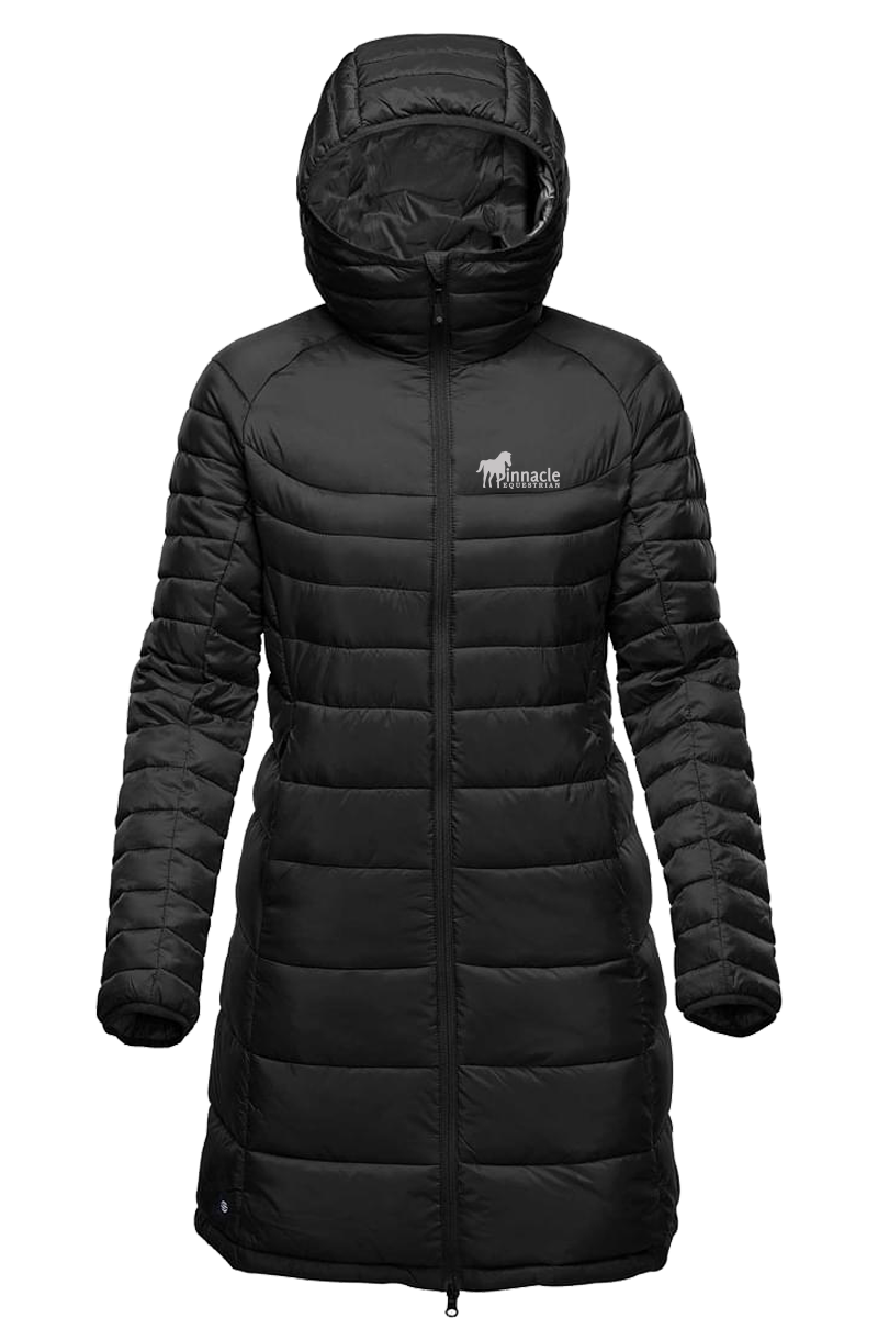 Pinnacle Equestrian Long Quilted Jacket.