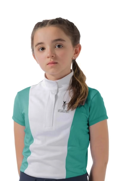 KR Equestrian Bermuda 'Charlotte' Kids Short Sleeve Show Shirt