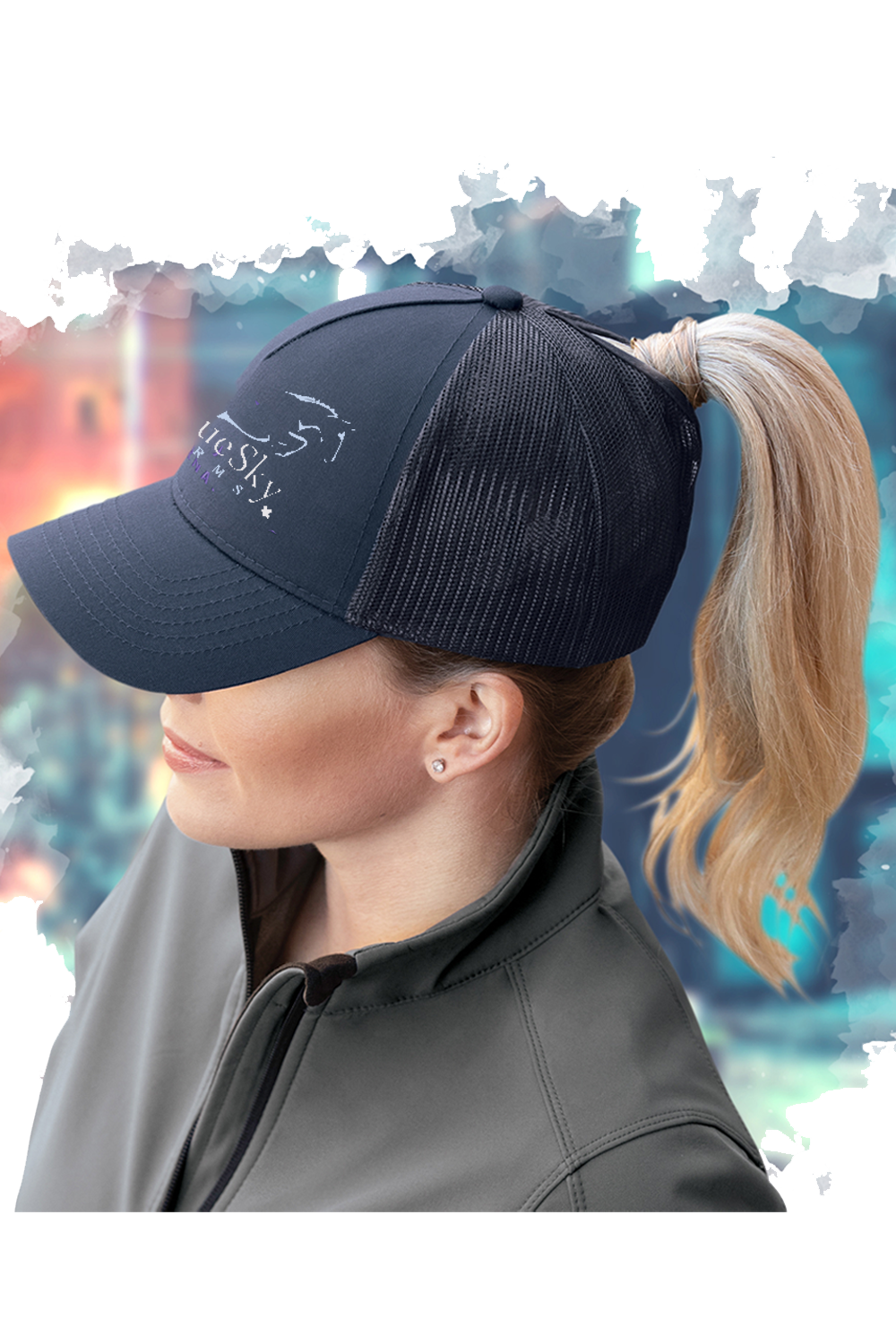 'NEW' Blue Sky Farms 'Ponytail' Ballcap